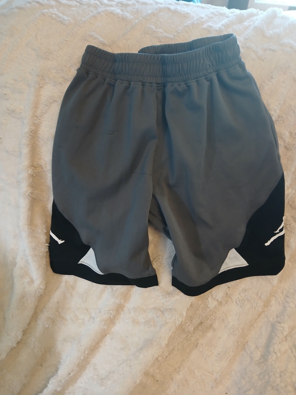 Jordan Gray and Black Kids' Athletic Shorts